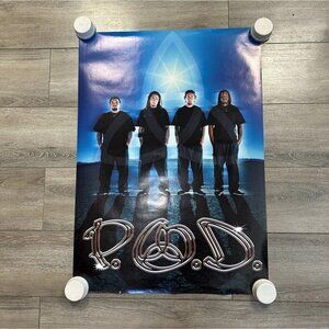 Vintage POD Satellite Band Poster Y2K Promo 24x33.5 Rap Metal Rock 00s